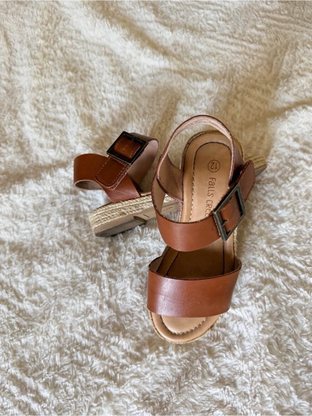 Girls Falls Creek Sandals – Size 12 – Brown Velcro